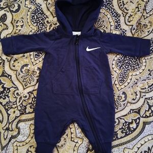 Nike Blue Athletic One Piece Footies